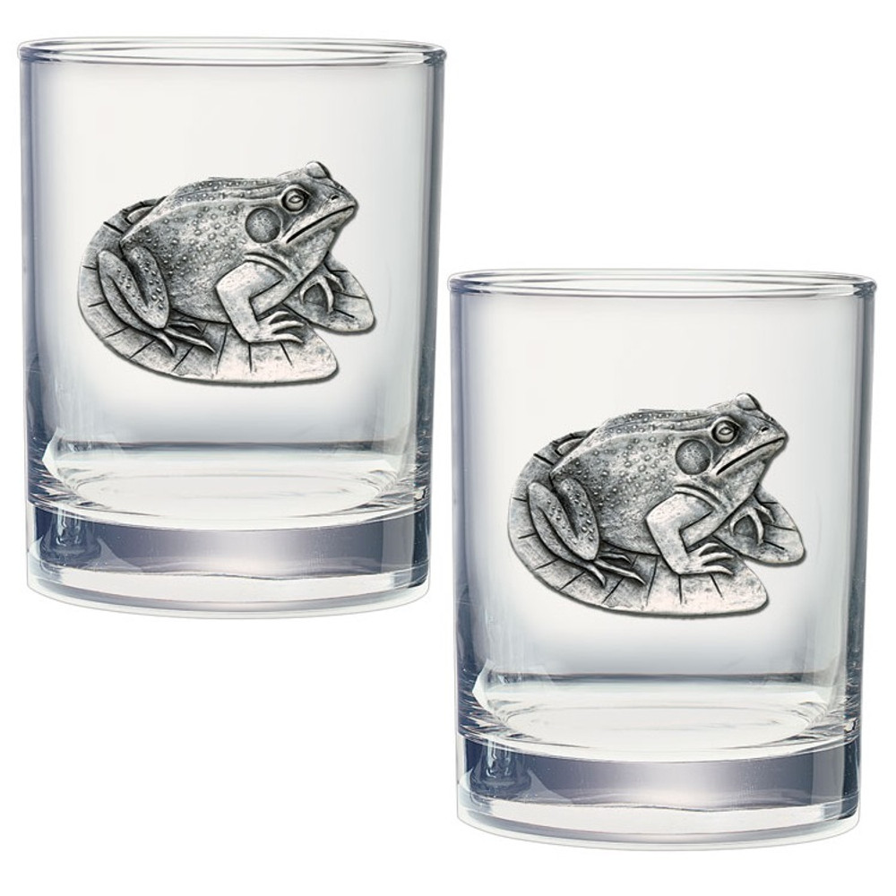 Frog Double Old Fashioned Glass Set of 2 | Heritage Pewter | DOF4114