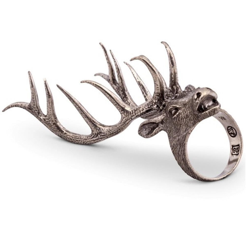 Elk Head Napkin Rings Set of Four | Vagabond House | B115E -2