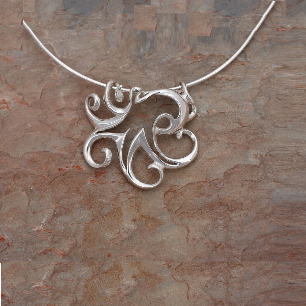 Octopus Pendant Necklace | Big Blue Jewelry | Roland St. John | OCTSS-18