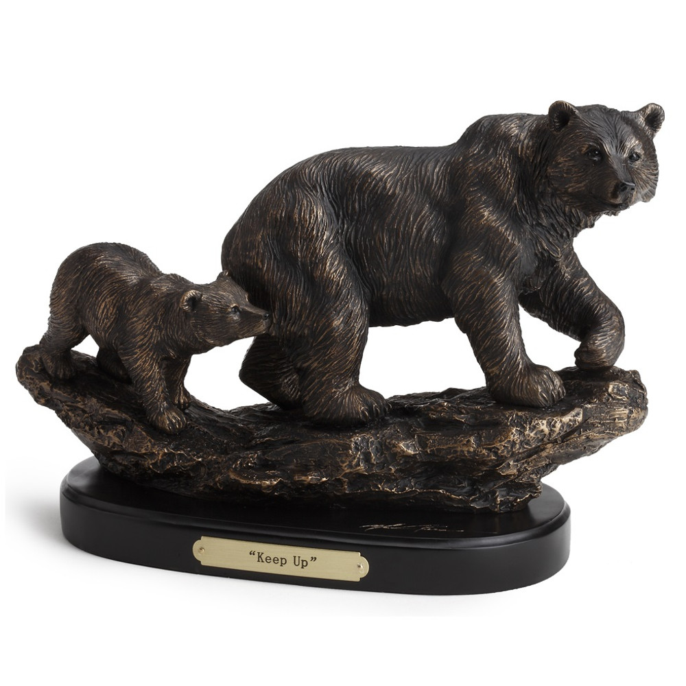 Bear and Cub Sculpture "Keep Up" | Big Sky Carvers | 3005030149