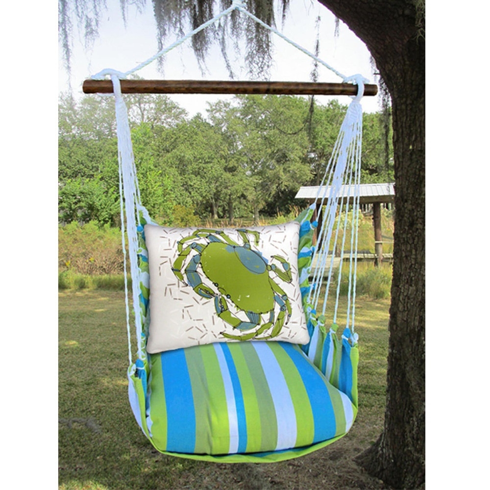 Crab Beach Hammock Chair Swing "Beach Boulevard" | Magnolia Casual | BBRR618-SP