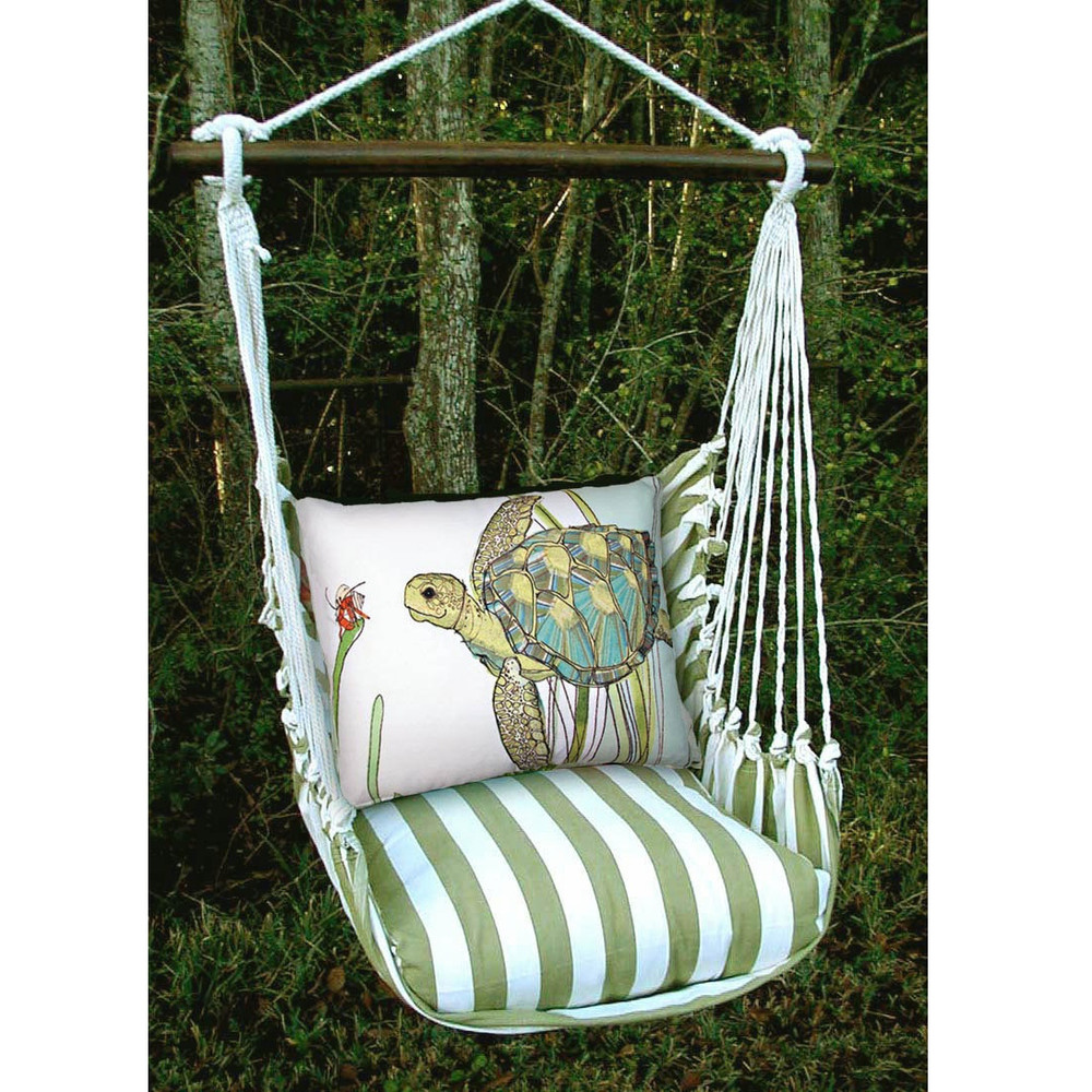 Sea Turtle Hammock Chair Swing "Summer Palm" | Magnolia Casual | SPRR502-SP