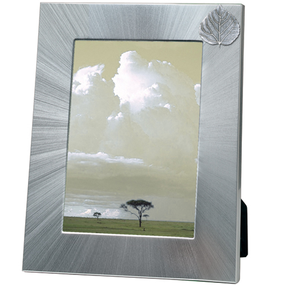 Aspen Leaf 5x7 Photo Frame | Heritage Pewter | HPIFR3055LG