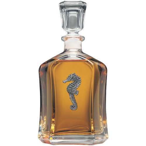 Heritage Pewter Seahorse Capitol Decanter Chest