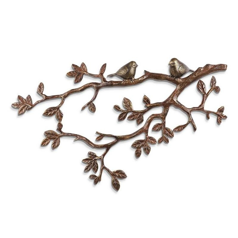 Little Lovebirds on Branch Wall Plaque | 34037 | SPI Home