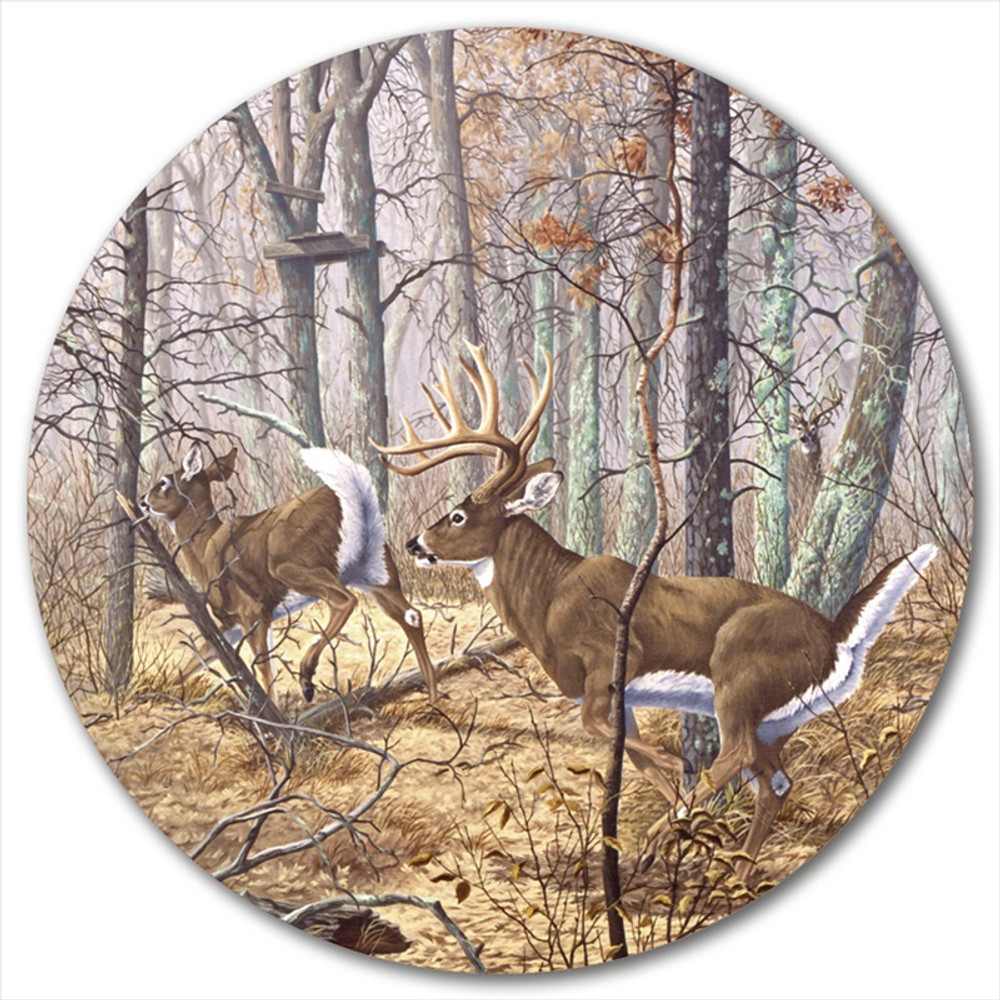 Deer Lazy Susan "Autumn Pursuit" | Wood Graphixs | LSAP