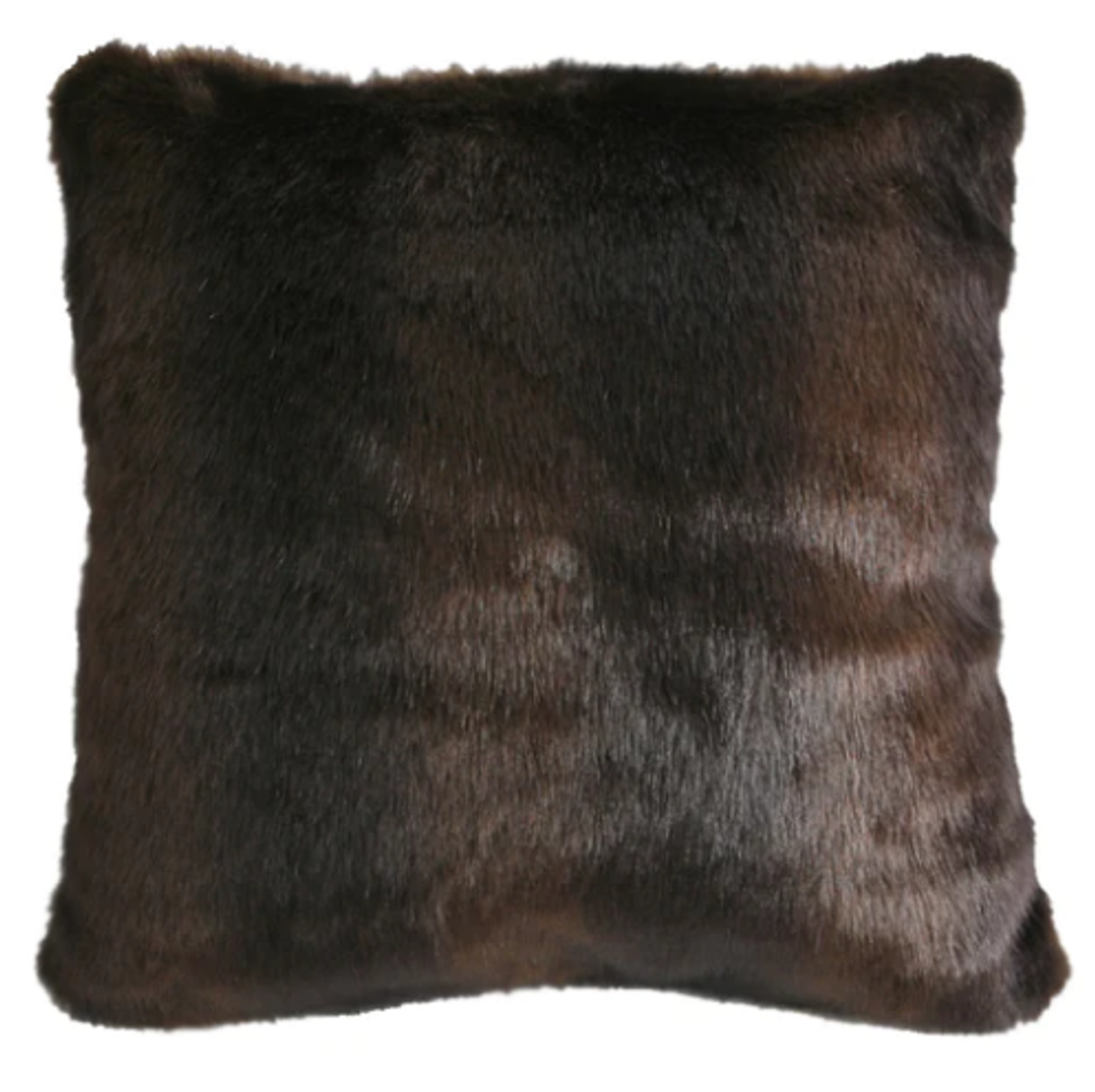 Brown Bear Faux Fur Pillow | CARJB4003