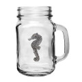 Seahorse Mason Jar Mug Set of 2 | Heritage Pewter | HPIMJM3400