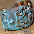 Mermaid Patina Brass Cuff Bracelet | Elaine Coyne Jewelry | MEP686bcCR -2