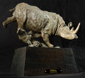 African White Rhino Bronze Sculpture | Defiance | Frank Cole Art | FCSDef