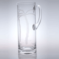 Palm Tree Engraved Glass Pitcher | Rolf Glass | 203713