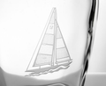 Sailboat Engraved Glass Decanter | Rolf Glass | 222806
