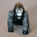 Silverback Gorilla Bronze Sculpture "Mombo" | Barry Stein | BBSGORSILVERMAMB-2