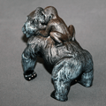 Mother Gorilla and Baby Bronze Sculpture | Barry Stein | BBSGORMAMABABY-2