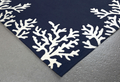 Coral Border Navy Area Rug | Trans Ocean | CAP46162033