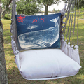 Whale Nautical Hammock Chair Swing "Latte" | Magnolia Casual | LTTC611-SP-3