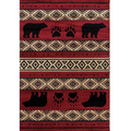 Bear Print Area Rug Red "Woodside" | United Weavers | 712-30830