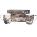 Moose Bone China Mug Set of 2 | McIntosh Trading Moose Mug | Robert Bateman Moose Mug Set