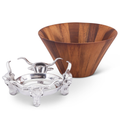 Longhorn Wood Salad Bowl | Arthur Court Designs | 218W11