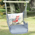 Red Beach Chair Hammock Chair Swing Gray | Magnolia Casual | GRSW905-SP
