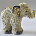 Indian Elephant Family Ceramic Figurine Set of 2 | De Rosa | F219-F419 -2