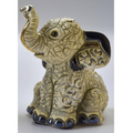 Indian Elephant Family Ceramic Figurine Set of 2 | De Rosa | F219-F419 -3