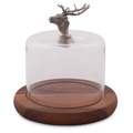 Elk Cheese Board with Glass Dome  | Vagabond House | VHCB236EK-1