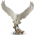 Flying Snowy Owl Sculpture | Unicorn Studios | WU77435AA