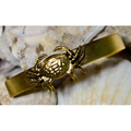 Crab Antiqued Gold Solid Brass Cuff Bracelet | Elaine Coyne Jewelry | Nature Jewelry | ECGOCG76BC