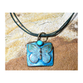 Butterfly Verdigris Patina Solid Brass Turquoise Pendant Necklace | Elaine Coyne Jewelry | ECGBUP129PDTU