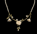 Magnolia Flower 18" Pearl Necklace | Nature Jewelry | Michael Michaud | 9282BZ