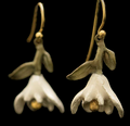 Magnolia Blossom Drop Wire Earrings | Nature Jewelry | Michael Michaud | 3534BZ