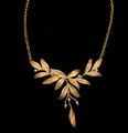 Leaf Tapestry 16" Statement Necklace | Nature Jewelry | Michael Michaud | 9292BZ