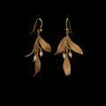 Leaf Tapestry Wire Earrings | Nature Jewelry | Michael Michaud | 3546BZ