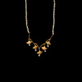 Ginkgo Leaf 16" Adjustable Gold and Pearl Necklace | Michael Michaud | 7710V | Nature Jewelry 