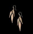 Weeping Willow Triple Leaf Sterling Silver Wire Earrings | Michael Michaud | 3076SC | Nature Jewelry 