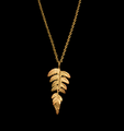 Fern 18" Adjustable Gold Pendant Necklace | Michael Michaud | 9076V | Nature Jewelry 