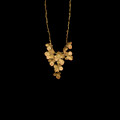 Hydrangea 16" Adjustable Gold Contour Necklace | Michael Michaud | 8335V | Nature Jewelry 