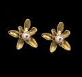 Flowering Thyme Stud Post Earrings | Michael Michaud | 3575BZ | Nature Jewelry