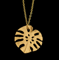 Monstera Single Leaf 16" Pendant Necklace | Michael Michaud | 9331BZ | Nature Jewelry 