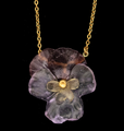 Pansies 16" Adjustable Pendant Necklace | Michael Michaud | 9337BZ | Nature Jewelry