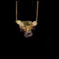 Pansies Flower Leaf 16" Adjustable Pendant Necklace | Michael Michaud | 9338BZ | Nature Jewelry