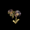 Pansies Two Flower Pin | Michael Michaud | 5996BZ | Nature Jewelry