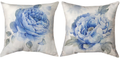 Spring Blue Floral Throw Pillow | SLLSBF