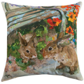 2 Bunnies Throw Pillow | SLS2BS