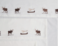 Embroidered Moose Queen Cotton Sheet Set | Carstens | JS201-Q 