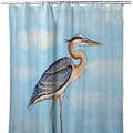 Blue Heron Shower Curtain "Blue Heron on Stump" | BDSH627
