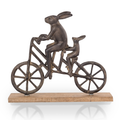 Rabbit and Child on Bicycle Sculpture | SPI Home