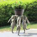 Rabbit Triplets Planter Holder | SPI Home