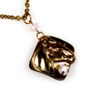 Horse Head Rose Opal Crystals Necklace | Elaine Coyne Jewelry | ECGEQB824NCR